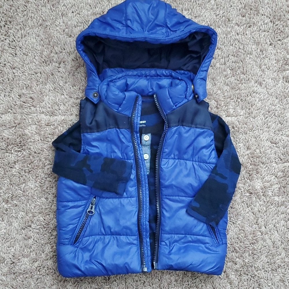 Baby Boy Puffer Vest and Joe Fresh Shirt